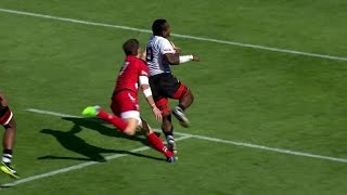 Sevens Re:LIVE - Jerry Tuwai scores flying try for Fiji