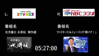 【2017年9月27日 5時22分頃の地震】北海道AM局比較