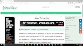 Difference between sleep and wait method in Java. | javapedia.net