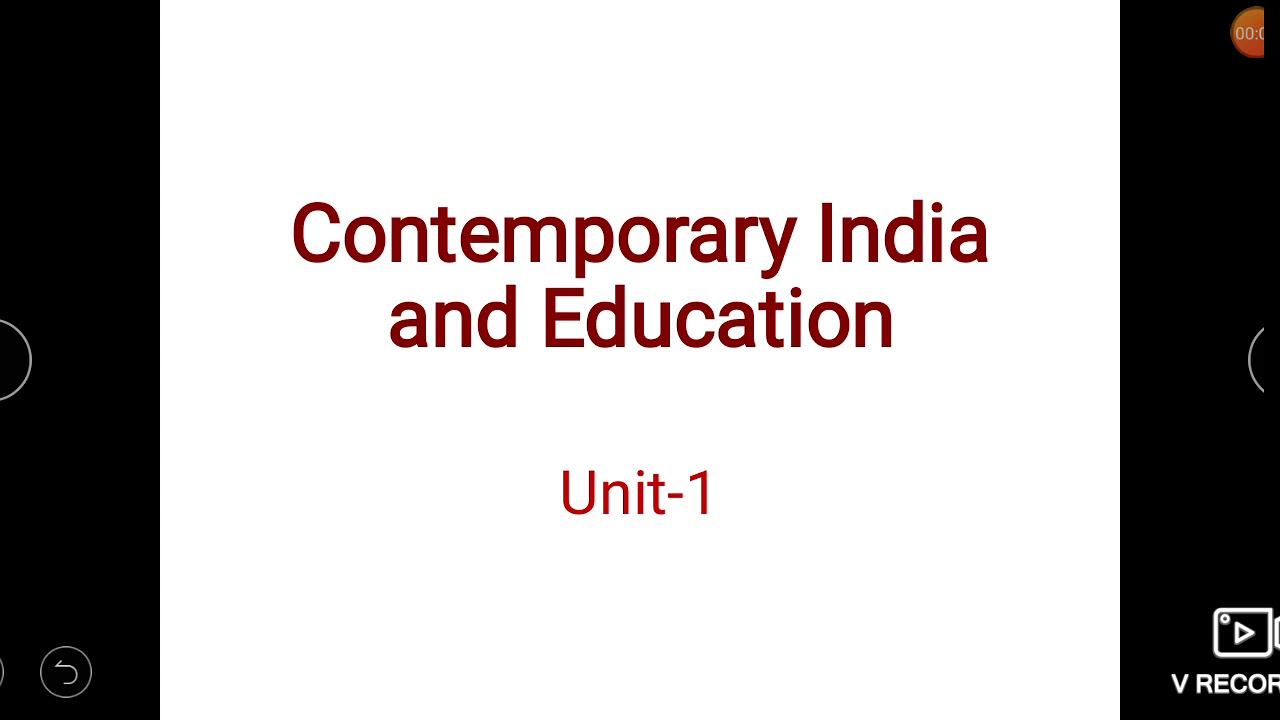 Contemporary India And Education,B.Ed (Paper-2) - YouTube