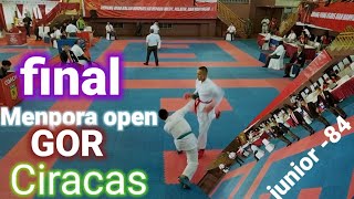Terbaru❓ Senkaido cup Menpora open 2022 Final kumite junior putra -84 GOR Ciracas