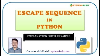 Escape Sequence In Python | Escape Characters in Python | Escape sequence in Hindi