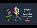 RPG Style Card with Hover Effect - HTML/CSS & JS