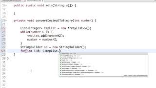 Convert decimal number to binary format in java