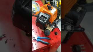 Petrol strimmer / line trimmer running Tanaka TBC #shorts #youtubeshorts #satisfying #asmr #garden