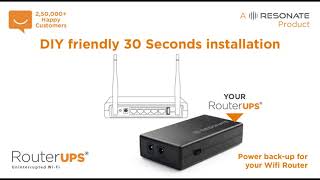 RESONATE RouterUPS - Power Backup for your WiFi Router