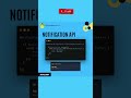 Javascript, Notification API #javascript #shorts