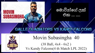 Movin Subasingha - Match 04 LPL 2022(Galle Gladiators vs Kandy Falcons) #lpl2022 #gallegladiators