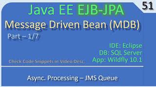EJB MDB | Part 1 - Basics of Message Driven Bean | JavaEE EJB JPA Tutorials #51