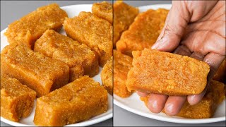 Suji Besan Sweets Recipe | Besan Barfi Recipe | Semolina Besan Dessert | Garm Flour Sweets | N'Oven