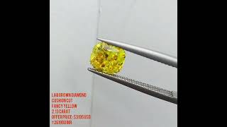 Sunshine Splendor: Cushion Cut 2.13 Carat Fancy Yellow Diamond