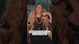 Mariah Carey explains why her voice changes #shorts #mariahcarey