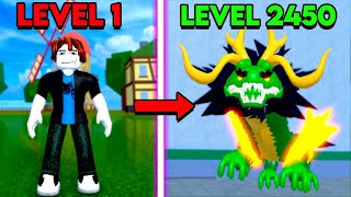 Noob To Max Level With Dragon in One Video! [Blox Fruits]
