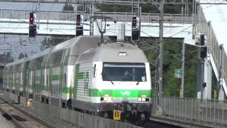 Finnish InterCity train 48 passes Hyvinkää railway station