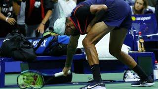Kyrgios Loses in U.S. Open Quarterfinals to Khachanov, Breaks Rackets on Court