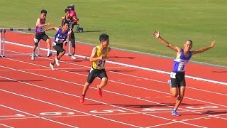 第44回島尻地区中学校陸上競技大会　共通男子110mH決勝　H30.9.14　糸満市西崎陸上競技場