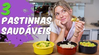 3 PASTINHAS SAUDÁVEIS, GOSTOSAS E FÁCEIS | GUACAMOLE, BABAGANUCHE E HOMUS