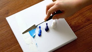 Easy Abstract painting 22 Color series blue｜Acrylic painting demonstration｜Satisfying Art Therapy