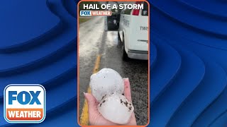 Large Hailstones Fall In Texas