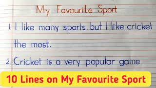 10 lines on my favourite sport || my favourite game essay || my favourite game cricket essay ||