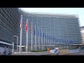 flags of albania and north macedonia in brussels mark official launch of eu membership talks