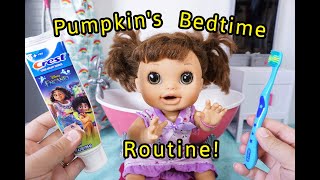 BABY ALIVE Pumpkin's Night Time Routine & Making Slime!