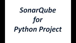 SonarQube for Python Projects