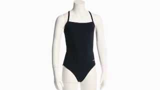 Sporti HydroLast Solid Thin Strap One Piece Swimsuit Youth (22-28) | SwimOutlet.com