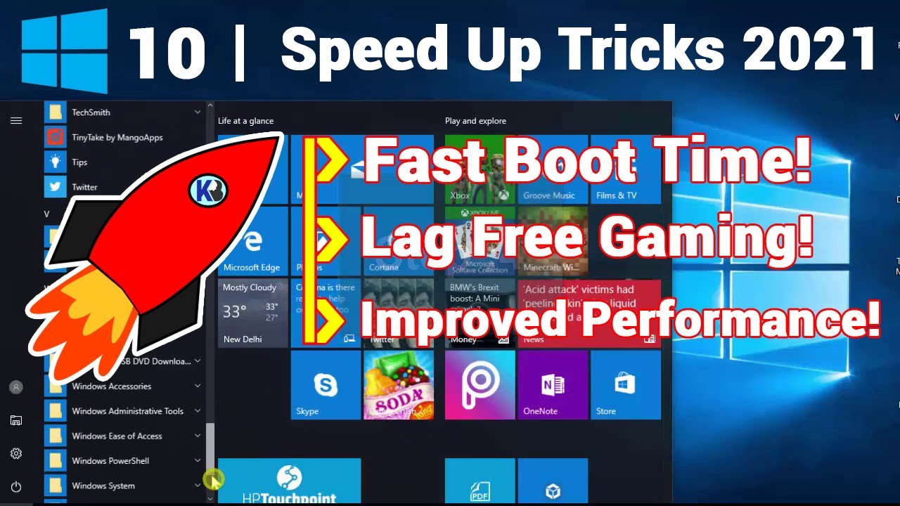 How To Speed Up Windows 10 PC Performance [best Settings] - YouTube