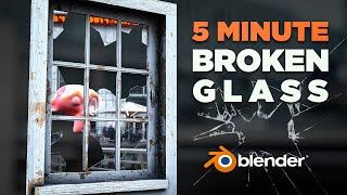 Making BROKEN GLASS super fast in Blender 3D [Free Scene File]