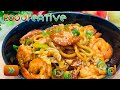 How to Cook Yaki Udon with Shrimps | Stir Fried | Japanese Cuisine - FOODREATIVE