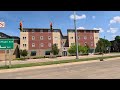 driving around michigan state university campus msu and east lansing michigan in 4k video