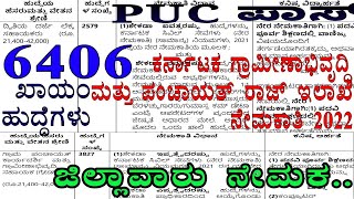 RDPR Karnataka Recruitment 2022|6406 Posts of SDA Grama Panchayat Secretary Accountants Clerks JOBS