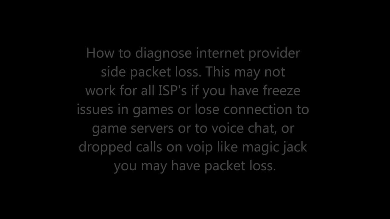 How To Test If Your Internet Service Has Packet Loss Youtube