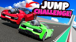 Jumping JET & LEGO CARS Off a MASSIVE Ramp in BeamNG Drive Mods Multiplayer!