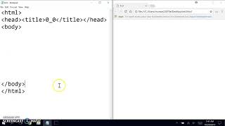 Create a simple HTML webpage using notepad.