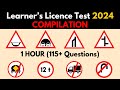 1 HOUR of HARD Learner's License Test Questions - Can You Pass? -2024. (Real Test)| 115+ Questions