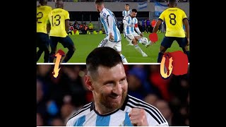 Lionel Messi's Free Kick Magic: Messi's Explosive Goal! Argentina vs. Ecuador 1-0 Highlights 2023