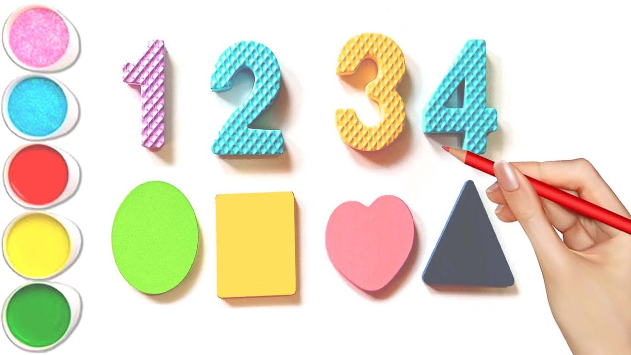Learn Shapes Numbers Colors For Kids Counting 1 To 10 Count 123
