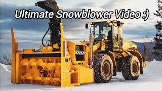 Blowing Snow With Overkill Tractor Power !!  Snow walls vs big machines  ❄️🚜 (#3)