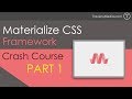 Materialize CSS Crash Course [Part 1]