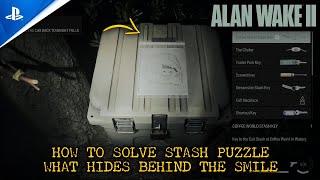 How To Solve What Hides Behind The Smile Cult Stash Puzzle | Alan Wake II