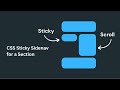 How to Make Scrollable Sticky Sidebar | CSS Only