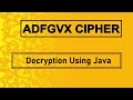 ADFGVX Cipher - Decryption [ Java ]