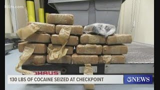 130 pounds of cocaine seized at checkpoint