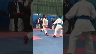 District open karate tournament junior kumite fight