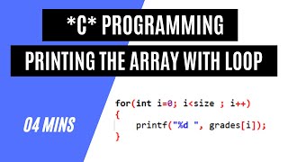 Print array using loop #cprogramming #arrays