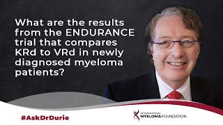 What are the results from the ENDURANCE trial that compares KRd to VRd in newly diagnosed patients?