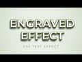 Engraved Text HTML CSS | Cool CSS Text Effects
