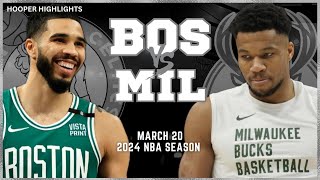 Milwaukee Bucks vs Boston Celtics  Game Highlights | Mar 20 | 2024 NBA Season